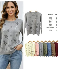 Swetry Damskie,size l/xl-2xl/3xl,Paczka 12szt ,mix kolor