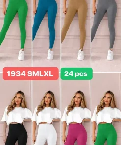 Legginsy Damskie,Size s-xl,paczka 24szt, mix kolor