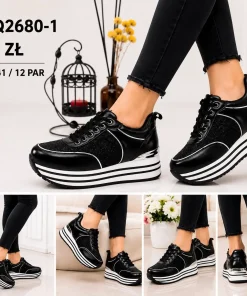 Buty Sportowe Damskie (36-41, 12par) 1 kolor