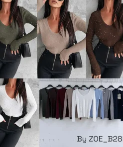 Swetry Damskie WŁOSKA,Size uni,paczka 6szt, mix kolo