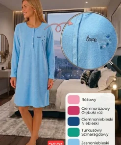 Koszule nocne Damskie,size m-3xl,paczka 10szt,mix kolor