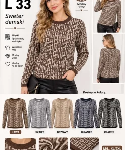 Swetry damskie,size m/l-xl/2xl,paczka 12szt ,mix kolor