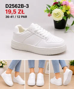 Buty Sportowe Damskie (36-41, 12par) 1 kolor