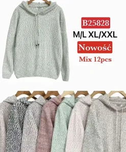 Swetry damskie ,size m/l-xl/2xl, Paczka 12szt ,mix kolor