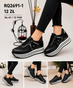Buty Sportowe Damskie (36-41, 12par) 1 kolor