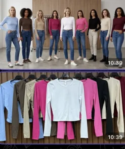Bluzki Damskie WŁOSKA,Size uni,paczka 6szt, mix kolor