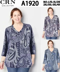 Bluzki damskie,size m/l-4xl,Paczka 12szt,mix kolor
