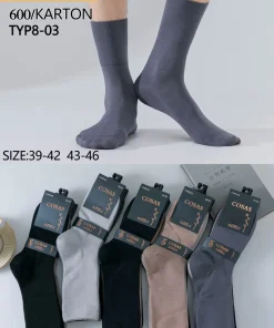 Skarpety MĘSKIE,Size 39-46,paczka 40szt, mix kolor