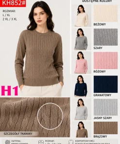 Swetry Damskie,Size l/xl-2xl/3xl,paczka 12szt, mix kolor
