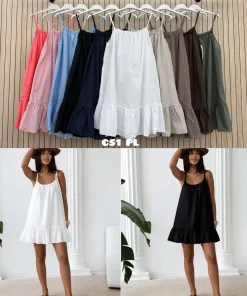 Sukienki DAMSKA,size uni,paczka 6szt,mix kolor