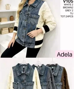 Kurtki Jeansowe damskie, size uni,paczka 6szt,mix kolor