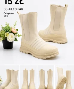 Buty Kalosze Damskie (36-41, 12par) 1 kolor