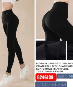 Legginsy damskie,Size 2x/3xl-5xl/6xl,paczka 12szt, 1 kolor