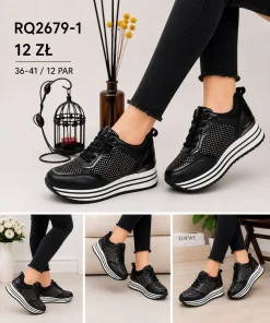Buty Sportowe Damskie (36-41, 12par) 1 kolor