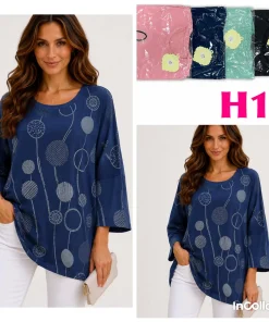 Bluzki Damskie,Size 2xl/3xl-4xl/5xl,paczka 12szt, mix kolor