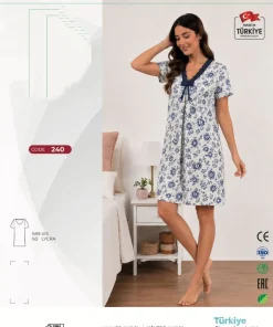 Koszule nocne Damskie,Size 2xl-4xl,paczka 6szt, 1 kolor