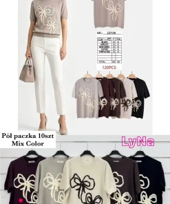 Swetry Damskie WŁOSKA,Size uni,paczka 6szt, mix kolor