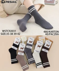 Skarpety Damskie, size 35-42,Paczka 40szt ,mix kolor