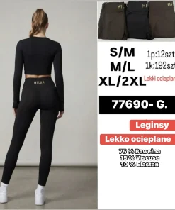 Leginsy Damskie,size s/m-l/xl,paczka 12szt, mix kolor