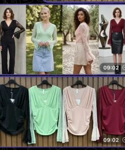 Bluzki Damskie WŁOSKA,Size uni,paczka 6szt, mix kolor