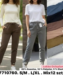 Spodnie Damskie, size s/m-l/xl,Paczka 12szt ,mix kolor