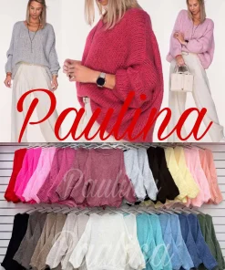 Swetry damskie , WŁOSKA,Size uni ,paczka 6 szt mix kolor
