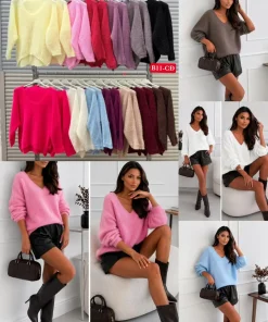 Swetry damskie,Size uni,paczka 6szt,mix kolor