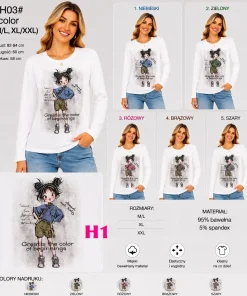Bluzki damskie,size m/l-xl/2xl,paczka 12szt ,mix kolor