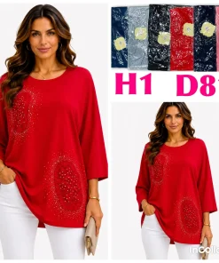 Bluzki Damskie,Size m/l-xl/2xl,paczka 12szt, mix kolor