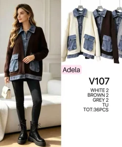 Kurtki Jeansowe damskie, size uni,paczka 4szt,mix kolor