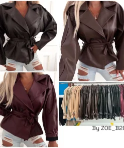 Kurtki skórzane damskie, size uni,paczka 6szt,mix kolor