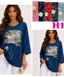 Bluzki Damskie,Size 2xl/3xl-4xl/5xl,paczka 12szt, mix kolor
