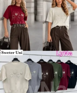 Swetry Damskie WŁOSKA,Size uni,paczka 6szt, mix kolor