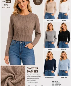 Swetry Damskie,Size l/xl-2xl/3xl,paczka 12szt, mix kolor