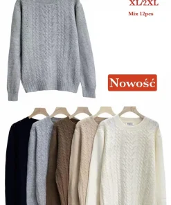 Swetry damskie ,size m/l-xl/2xl, Paczka 12szt ,mix kolor