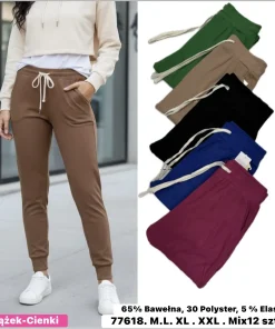 Spodnie Damskie, size m-2xl,Paczka 12szt, mix kolor