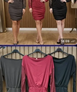 Sukienki Damskie WŁOSKA,Size uni,paczka 6szt, mix kolor