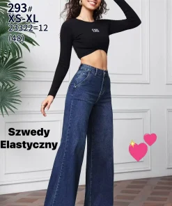 Jeansy Damskie,Size xs-xl,paczka 12szt, 1 kolor