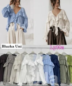Bluzki Damskie WŁOSKA,Size uni,paczka 6szt, mix kolor