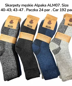 Skarpety MĘSKIE,size 40-47,paczka 40szt ,mix kolor