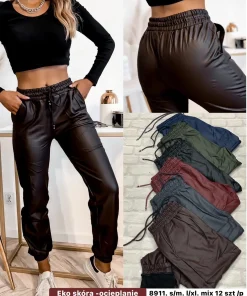 Spodnie skórzane Damskie, size s/m-l/xl,Paczka 12szt, mix kolor