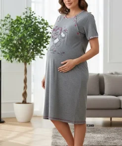 Koszule nocne damskie,size s-2xl, Paczka 10szt ,szary kolor