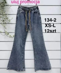 Jeansy Damskie,size xs-l,Paczka 12szt ,1kolor