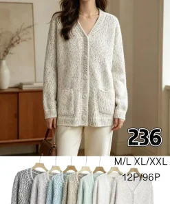 Swetry DAMSKI ,size m/l-xl/2xl,Paczka 12szt ,mix kolor