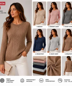 Swetry Damskie,Size l/xl-2xl/3xl,paczka 12szt, mix kolor
