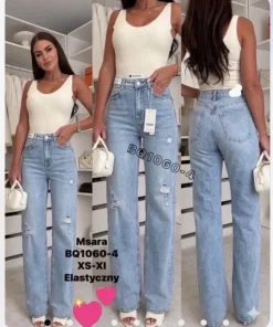 Jeansy Damskie, size xs-xl,Paczka 12szt ,1 kolor