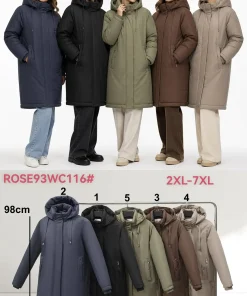 Kurtki damskie,size 2-7xl,paczka 6szt ,1kolor