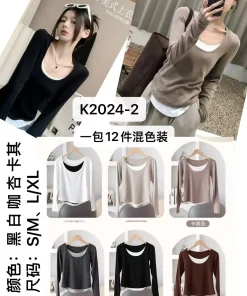 Bluzy Damskie, size s/m-l/xl,Paczka 12szt ,mix kolor