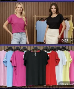 Bluzki Damskie WŁOSKA,Size uni,paczka 6szt, mix kolor