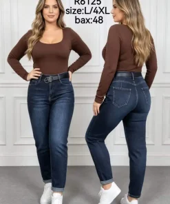 Jeansy Damskie, size l-4xl,Paczka 12szt, 1 kolor